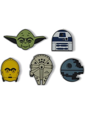 Aesco Crocs Unisex Star Wars 5'li Paket Ayakkabı Askısı, Çok Renkli, Çok Renkli