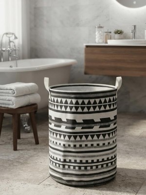 Aesco Mucit Home Katlanabilir Çamaşır Oyuncak Sepeti Karışık Desen