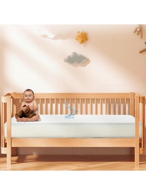 Aesco Teksnil HOME%100 Pamuk Sıvı Geçirmez Bebek Yatak Koruyucu Alez Beşik Kreş Yatak Alezi Full Kenar Çarşaf 70 x 140