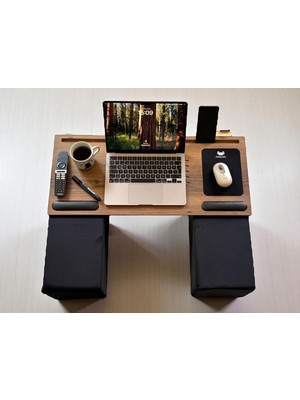 Aesco Dizüstü Bilgisayarlar ve Kablosuz Aksesuarlar Için Minderli Ekstra Geniş Ergonomik Dizüstü Bilgisayar ve Kanepe Masası,oyun Sehpası,laptop Sehpası,xxl Geniş Lap Top Sehpası