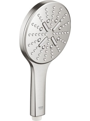 Aesco Grohe Rainshower Smartactive El Duşu (Su Tasarruflu, 3 Püskürtme Türü, Kireç Önleyici Sistem), Supersteel, 26574DC0