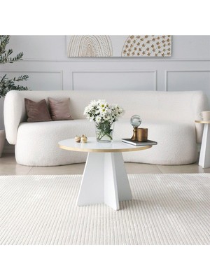 Aesco Neostill Mushroom Sehpa Gold/beyaz