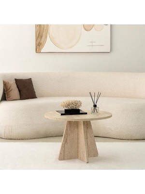 Aesco Neostill Mushroom Sehpa/traverten Desen
