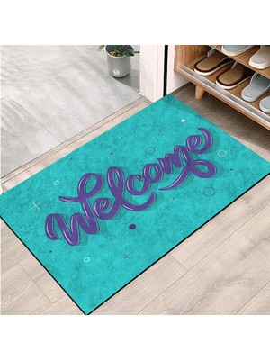 Aesco Monnhein Kapı Önü Paspası - Modern ve Şık Kapı Paspası | Ev, Ofis ve Dış Mekân Kullanımı Için (Sade Welcome) 45X65