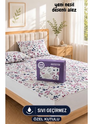 Aesco Formeya Morena Desenli Sıvı Geçirmez Kapitone Fitted Alez ve Yastık Kılıfı Seti Özel Kutulu Gönderim (160 x 200)