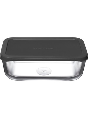Aesco Paşabahçe Snow Box Saklama Kabı 1225 cc Plastik Gri Kapaklı