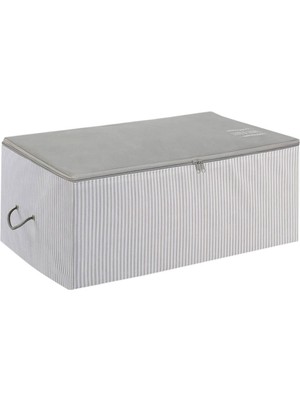 Aesco Ocean Home Textile Orta Boy Gri Çizgili Stuff & Things Hurç 52 x 28 x 21 cm