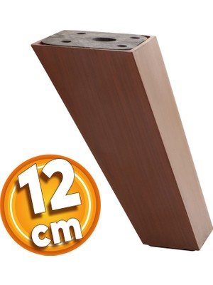 Aesco BADEM10 Linden Lüks Mobilya Kanepe Sehpa Tv Ünitesi Koltuk Ayağı 12 cm Kahverengi Baza Ayak