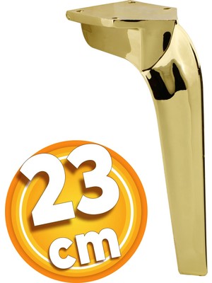 Aesco BADEM10 Repla Lüks Mobilya Kanepe Sehpa Tv Ünitesi Koltuk Ayağı 23 cm Gold Altın Baza Ayak