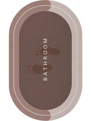 Aesco Promosyonca Sihirli Banyo Paspası, Su Emici, Kaymaz Tabanlı, Farklı Model Seçenekleri (Oval-2)