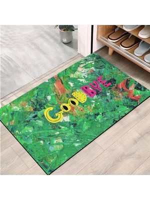Aesco Monnhein Kapı Önü Paspası - Modern ve Şık Kapı Paspası | Ev, Ofis ve Dış Mekân Kullanımı Için (Good Bye Boyama) 40X60