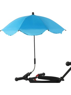 Aesco Valkyrie Bebek Arabası Için Ayrılabilir 360 Derece Ayarlanabilir 66 cm Şemsiye - Mavi