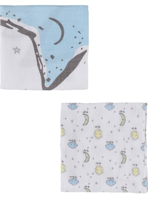 Aesco Erkek Bebek 2li Little Star Müslin Battaniye
