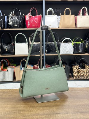 V'SHINE Model 3070 - Ayarlanabilir Kilit Detaylı Baget Çanta - Mint Yeşili
