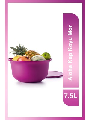 Aesco Tupperware Aloha Serisi Gıda Hazırlama ve Saklama Kabı Koyu Mor 7.5l