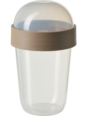 Aesco Ikea Splıtterny Atıştırmalık Kabı, Polipropilen Plastik, Açık Gri-Kahverengi, 300 ml