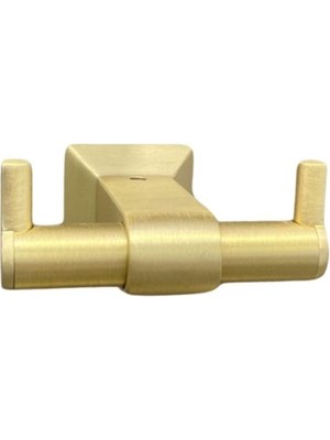 Aesco System Bowlıne Ikili Askılık Mat Altın 44X75X81 mm Renksiz Tek Ebat BA1001 012 Bb