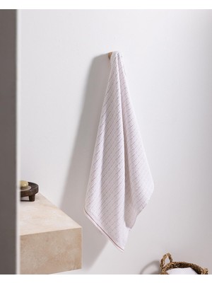 Aesco Madame Coco Grenat Pamuklu Banyo Havlusu - Beyaz/turuncu - 70X140 cm