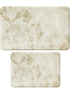 Aesco Sevimli Tasarımlı Mikrofiber 2'li Takım Banyo Paspası, Kaymaz Taban, Makinede Yıkanabilir (40X60_50X80)