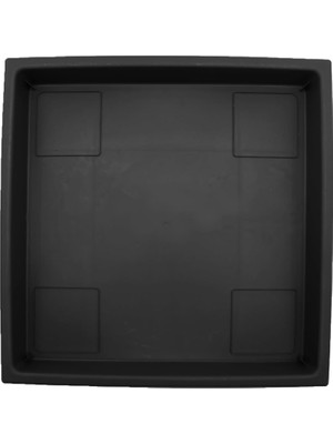 Aesco The Hc Companies 14 Inç Accent Kare Plastik Bitki Tabağı - Saksılar Için Iç Mekan Dış Mekan Bitki Tepsileri - 14"X14"X1.8", Siyah