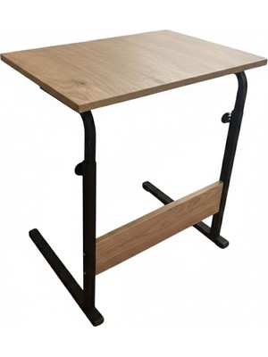 Aesco Sağlam Metal Gövdeli Laptop Sehpası 60X40 cm – Yükseklik Ayarlı, Stabil ve Ergonomik Çalışma Masası (Atlantik Çam)