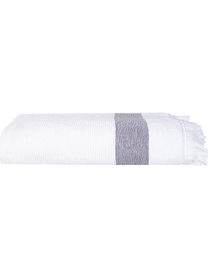 Aesco Borla Beyaz Banyo Havlusu 90X150