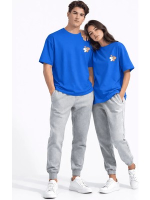 Mondschein Sevgili Kombini Ayıcık Baskılı Çift Tişört Oversize Unisex Partner Kombin Seti