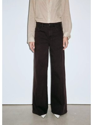 Mango Yüksek Belli Wideleg Jean Pantolon