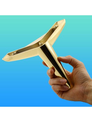 Aesco BADEM10 Piko Lüks Mobilya Kanepe Sehpa Tv Ünitesi Koltuk Ayağı 12 cm Gold Altın Baza Ayak
