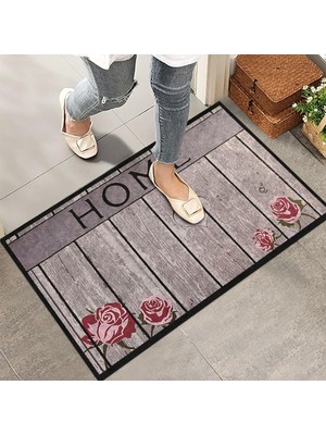 Aesco Monnhein Kapı Önü Paspası - Modern ve Şık Kapı Paspası | Ev, Ofis ve Dış Mekân Kullanımı Için (Gül Motifli Home) 40X60