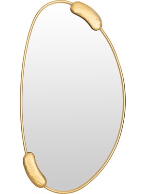 Aesco Mudo Home Gold Bean Duvar Aynası 59X105 cm