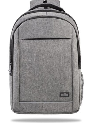 Aesco Mila Seri W504 15.60'' KI3-01-003 Network 4 Serisi Reflektörlü, Macbook, Macair Ile Uyumlu Laptop Sırt Çantası - Gri