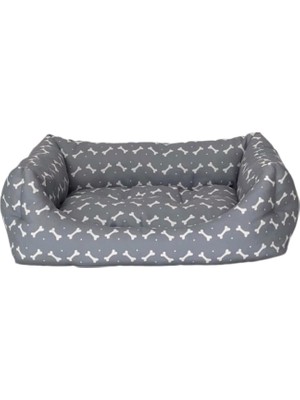 Aesco Pet Comfort Uniform Bone Gri-Beyaz Kedi ve Köpek Yatağı S 50X60CM