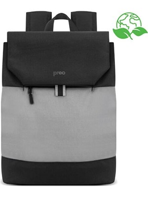 Aesco MCS-1301 14.1" " Mycase Eco Günlük Siyah Gri Sırt Çantası