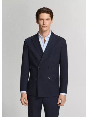 Mango Slim Fit Monaco Kruvaze Blazer Ceket