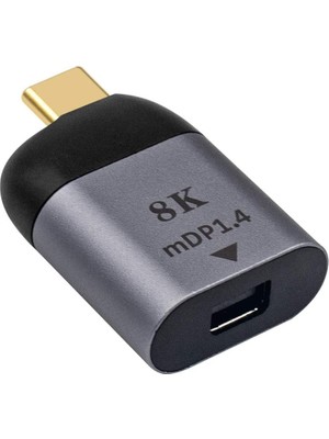 Aesco Coverzone USB C-Mini Displayport Adaptör 4K@60Hz, Usbc Erkekten Mini Displayport Dişi Adaptör MacBook ile Uyumlu Pro 2019 2018/IPAD Pro/dell Xps ile Uyumlu | S1720