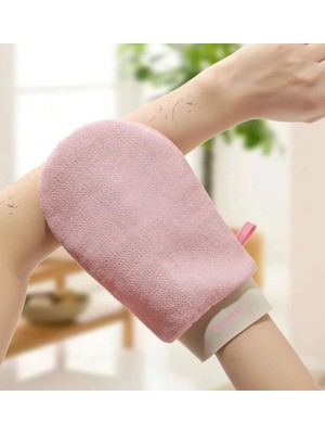 Aesco Banyo Lifi, Vücut Temizleme Kesesi, Yumuşak Peeling Eldiveni, Pembe