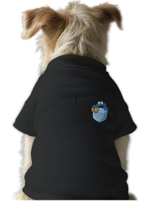 Aesco Mpz Pets Kedi ve Köpek Kıyafeti & Elbisesi Siyah Sweatshirt Kurabiye Cep M