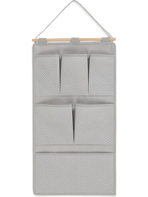 Aesco Ocean Home Textile Gri Balıksırtı Duvar Tipi Düzenleyici 35 x 65 cm