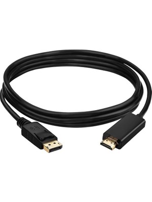 Aesco Displayport To HDMI Çevirici Dönüştürücü Adaptör Kablosu 1.8 Metre