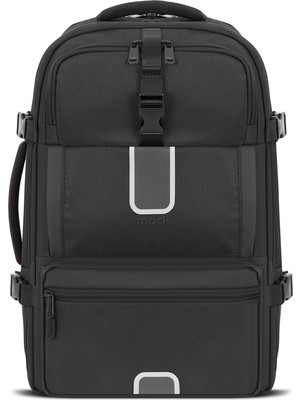 Aesco Mack Explor Eco MCE-1205 34L El Bagajı Seyahat Sırt Çantası, 17.3 Inç Laptop Sırt Çantası, Su Geçirmez Kabin Boy Sırt Çantası, Çevre Dostu, Reflektörlü Hafta Sonu Çantası