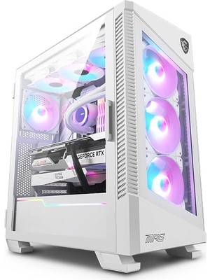 Aesco Dfs Gaming Feng Whıte Ryzen 7 7800X3D-B650M Anakart-Rtx 4070-32GB Ddr5 Ram-1tb M.2 Ssd-Oyuncu
