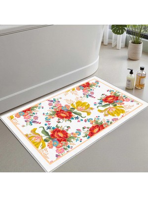 Aesco Monnhein 2'li Set Banyo Paspası, Yumuşak Banyo Halısı, Kaymaz Dot Tabanlı, Su Emici, Makinede Yıkanabilir - 50X60-60X100 cm