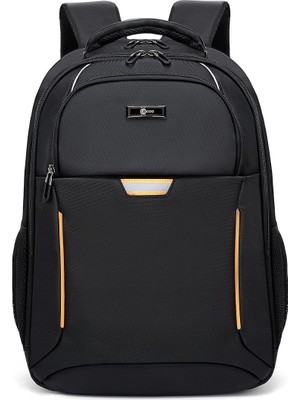 Aesco Lecoo BG03 17 Inç Laptop Bölmeli Çok Fonksiyonlu 3 Katmanlı Suya Dayanıklı Sırt Çantası Siyah