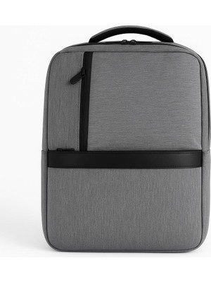 Aesco 3 Bölmeli Okul Sırt Çantası (Laptop Bölmeli) Gri 2122
