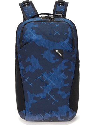 Aesco Pacsafe Vibe 20 Anti-Theft 20L Backpack Sırt Çantası-Mavi-Kamuflaj