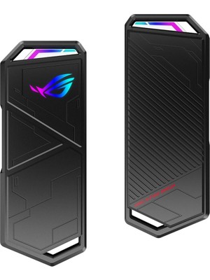 Aesco Asus Rog Strix Arion Lite M.2 Nvme SSD Kutusu, USB 3.2 Gen2 Tip-C (10 Gbps), Usb-C'den C'ye Kablo, Aura Sync Rgb