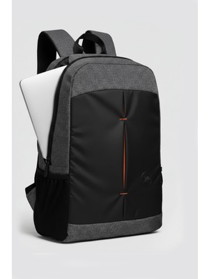 Aesco My Polo Probag-S Eva Korumalı 15.6 Inç Laptop Sırt Çantası, Okul Çantası Orta Boy, Unisex, Su Itici Kumaş (Siyah)