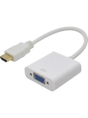 Aesco Ancheyn HDMI To VGA Çevirici Dönüştürücü Adaptör Monitör Laptop Projeksiyon Çevirme Uydu Kablosu 4547