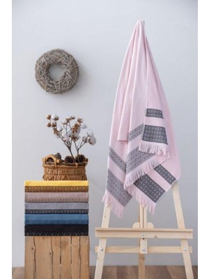 Aesco Cotton Box Twins %100 Pamuk Pudra Plaj Havlusu